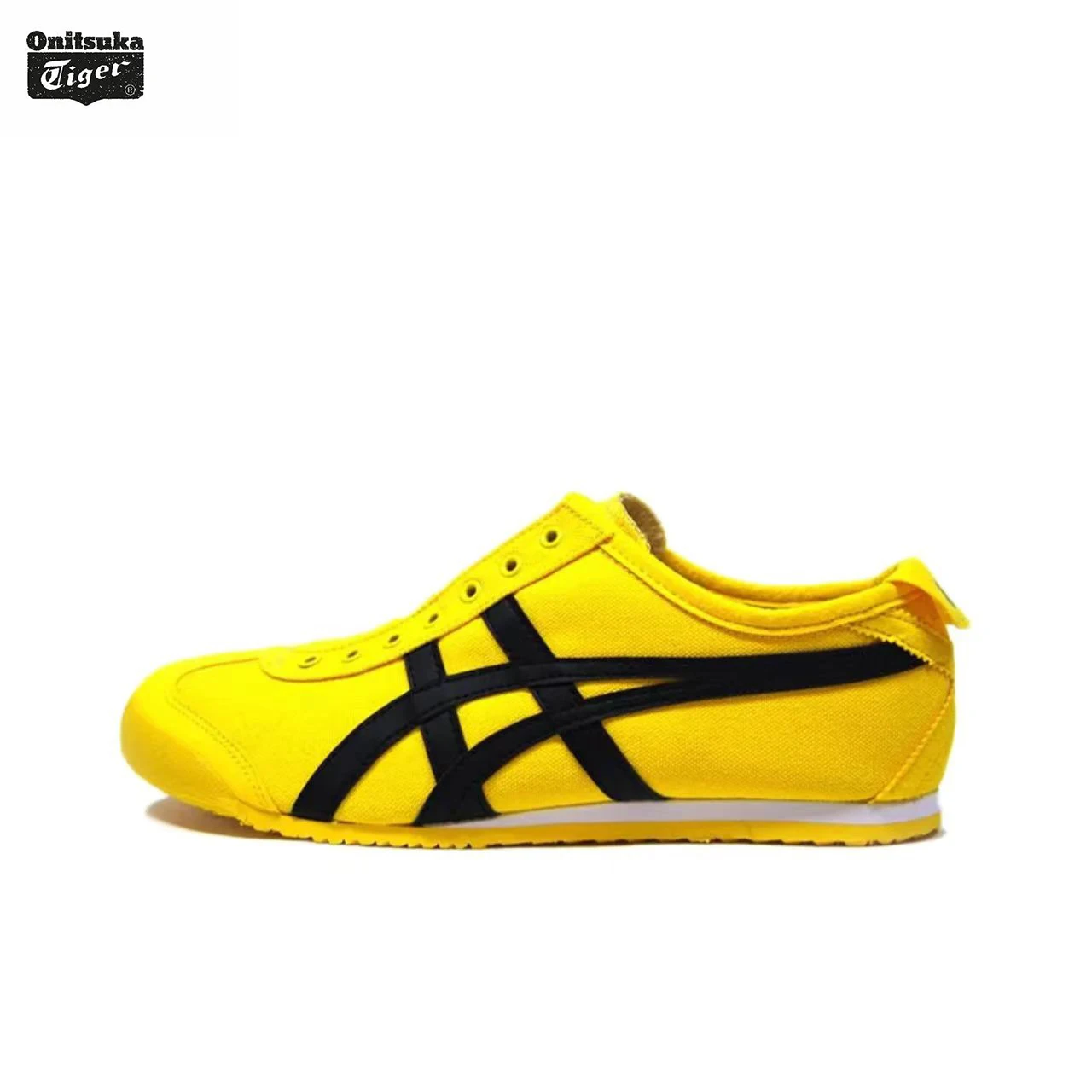 thumbnail image 1 of Zapatillas de running Asics Onitsuka Tiger MEXICO 66 para mujer y hombre, estilo retro, ligeras, color blanco, azul y amarillo, 1 of 5