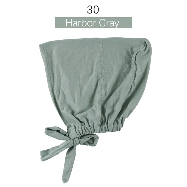 Muslim Women Elastic Tie Back Inner Hijab Caps Cotton Jersey Stretch Underscarf Modal Bonnet Headwrap Turbante Mujer 30