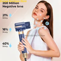 Sèche-cheveux 7 en 1, brosse sans balais, haute vitesse, avec diffuseur, sèche-cheveux ionique, peigne de coiffure à Air chaud, bigoudi automatique 6