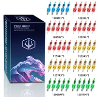 POSEIDON 50PCS Mixed RS RL RM M1 Tattoo Cartridge Needle Liner Shader with Membrane Safety Cartridges Disposable for Tattoo Pen 1