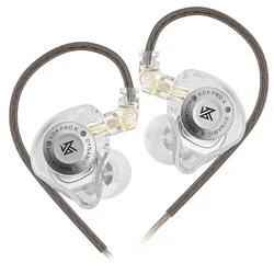 Enhanced HiFi Bass Wired Earbuds with Mic - Dynamic Drive Sport Noise Cancelling Headset (Clear NO MIC)