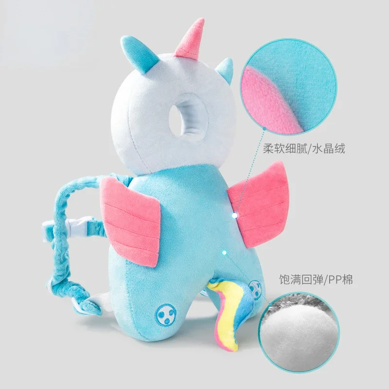 Newborn Headrest Security Pillows Backpack Toddler Baby Head Fall Protection Pad Cushion Cartoon Soft Security Pillows Backpack 3