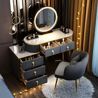 Modern Luxury Vanity Table Storage European Big Study Corner Women Organizer Dressing Table Girl Penteadeira Chinese Furniture 4