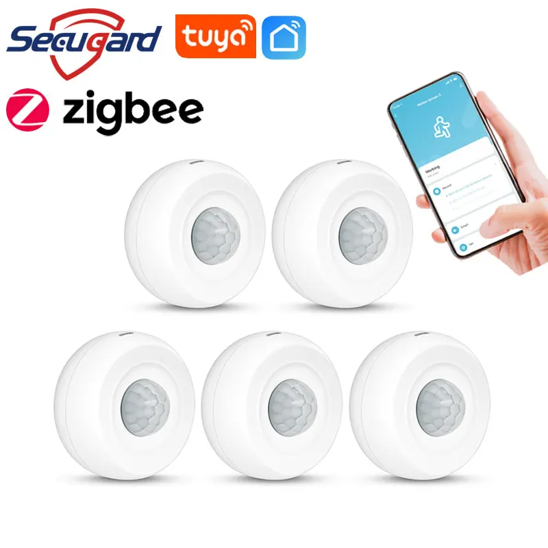 

Инфракрасный датчик движения Tuya ZigBee, потолочный корпус 360, управление через приложение, охранная сигнализация для умного дома