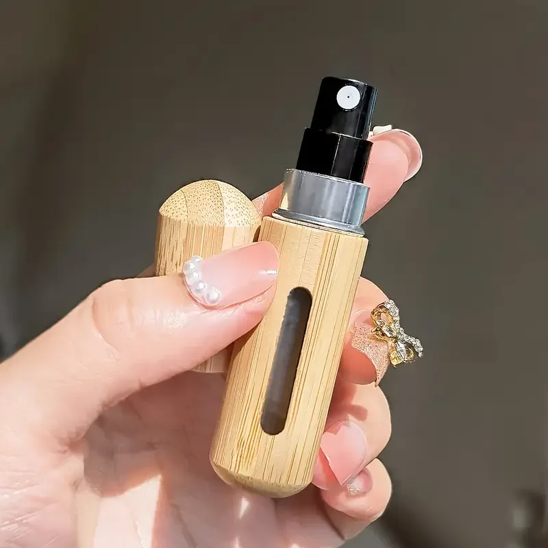 5ml 8ml Bamboo Mini Spray Bottle for Travel, Portable Refillable Cosmetic Atomizer with... - SKU BMSB1146 - UGI Packaging