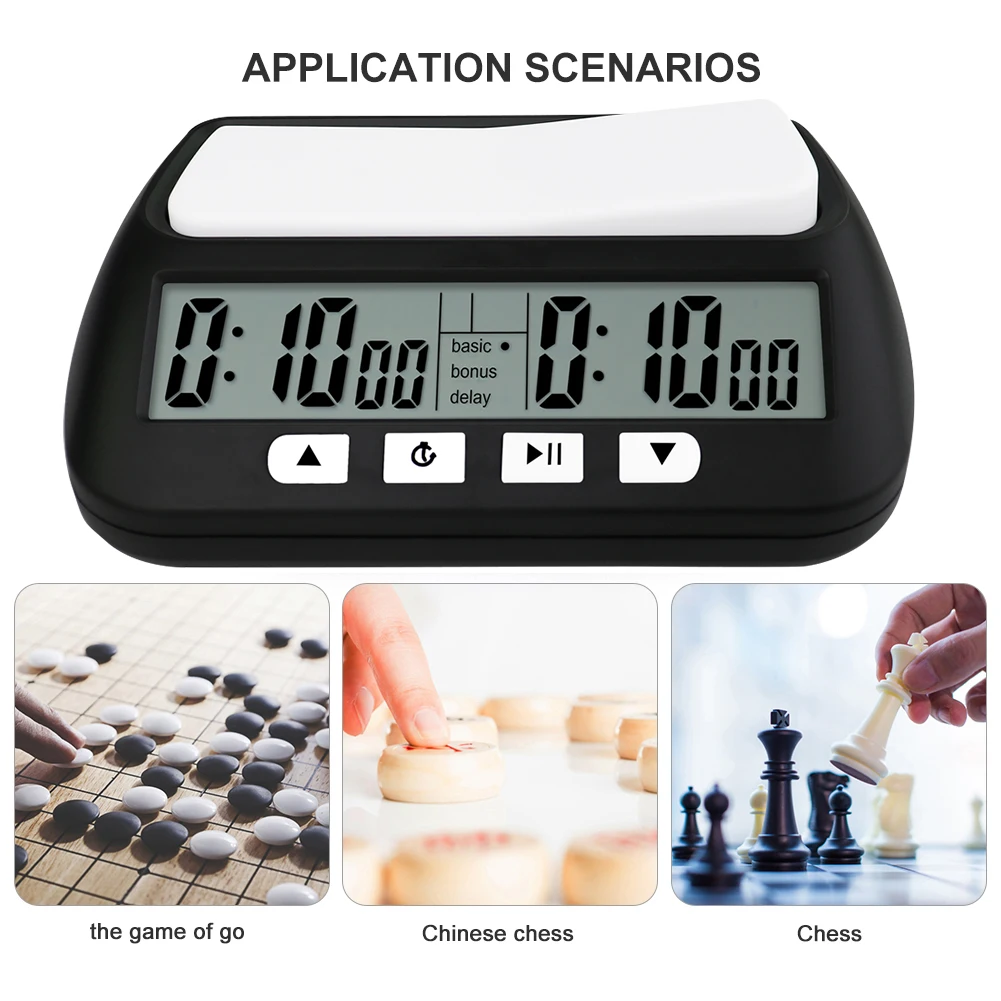 Professional Board Game Stopwatch Count Up Down Advanced Chess Digital Timer Portable Game Timer for International Chess Clock
