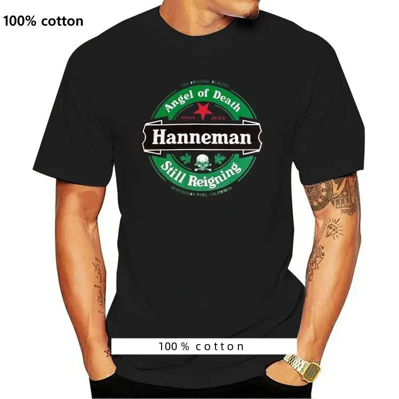 Новая мужская рубашка Hanneman с логотипом Ангела Смерти, Калифорния, Повседневная футболка, крутые топы, футболка