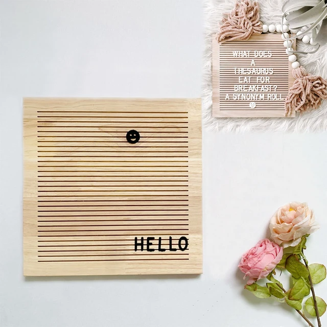 INS Wooden Felt Letter Board Photo Frame Ornaments Solid Oak ...