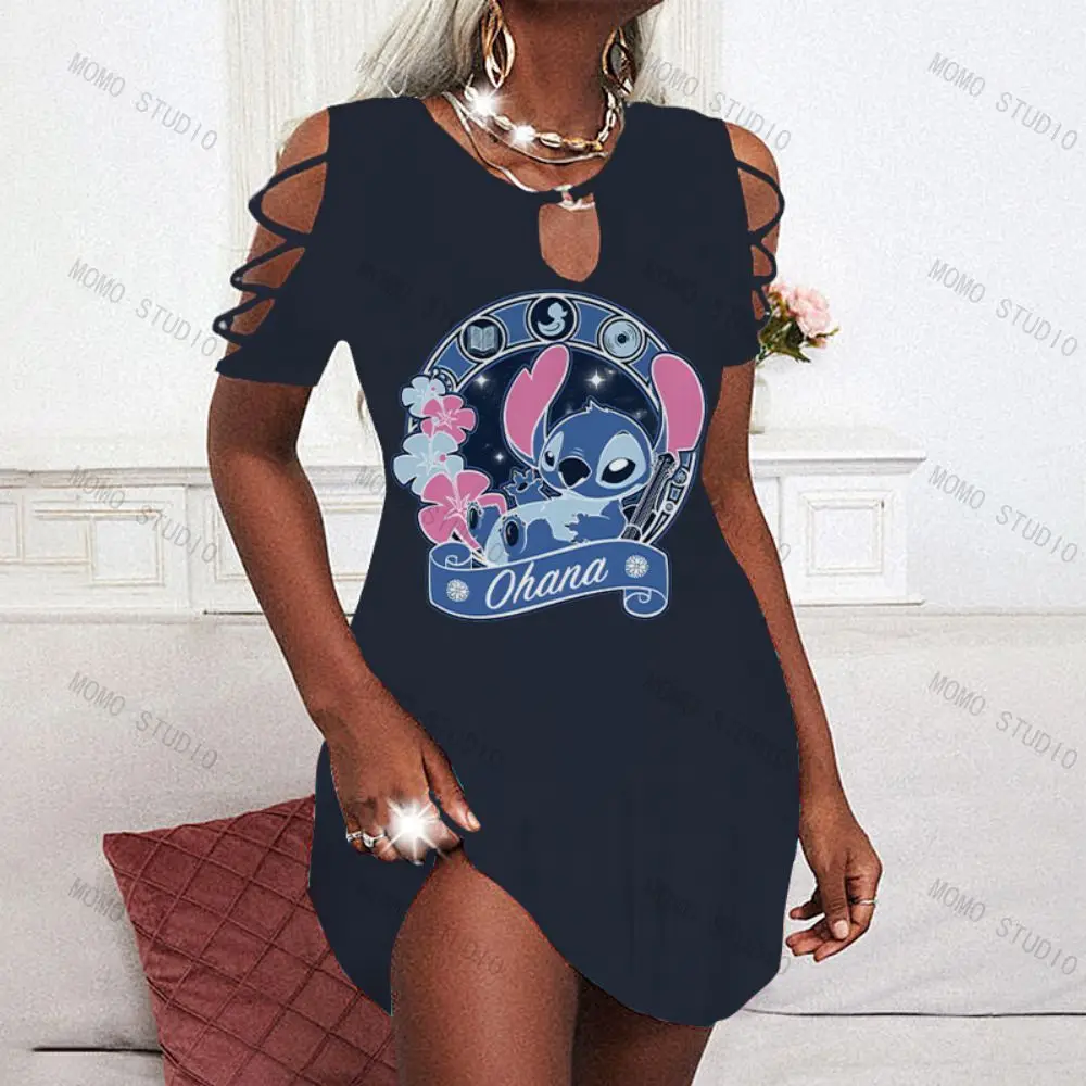 Disney Summer Dresses Woman 2023 Stitch Chic And Elegant Woman Dress