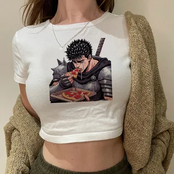 Berserk crop top Grunge coquette 2000s Aesthetic y2k summer teens clothes