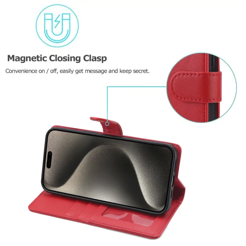 Luxurious Flip Leather Strap Case with Magnetic Closure – Elegant and Durable Protection