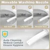 Smart Toilet, Bidet Built In and Auto Open & Auto Close,Heated Seat, Warm Water and Dry, Wireless Remote Control, Toilet Smart 6