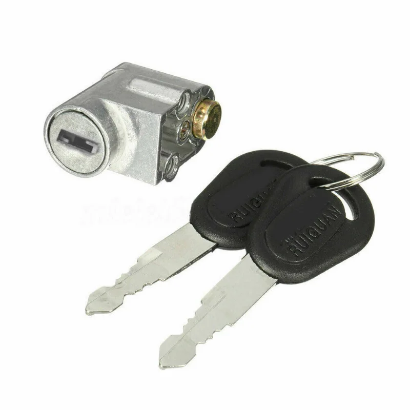 Battery Safety Pack Box Lock 1pc W/2 Key Ignition Lock Metal For Motorcycle Electric EBike Scooter 70g
