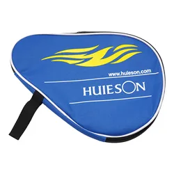 Table Tennis Racket Bag - Black/Blue Oxford Cloth with Sponge Padding (Blue)