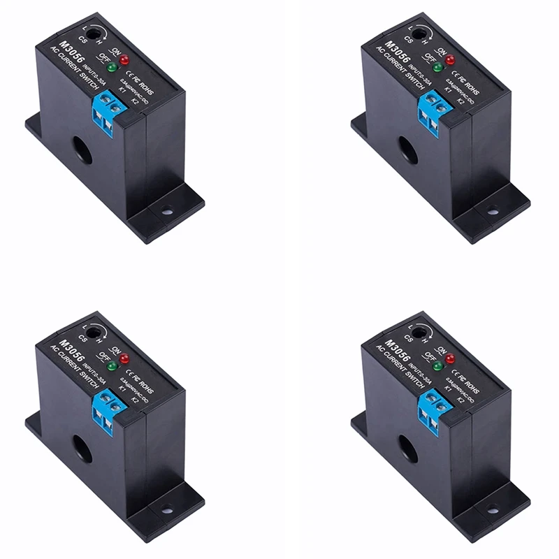 New-4X Current Sensing Switch Induction Relay AC Linkage Device Plc Signal Over Limit Closed AC 0.2-30A ( NC M3056)