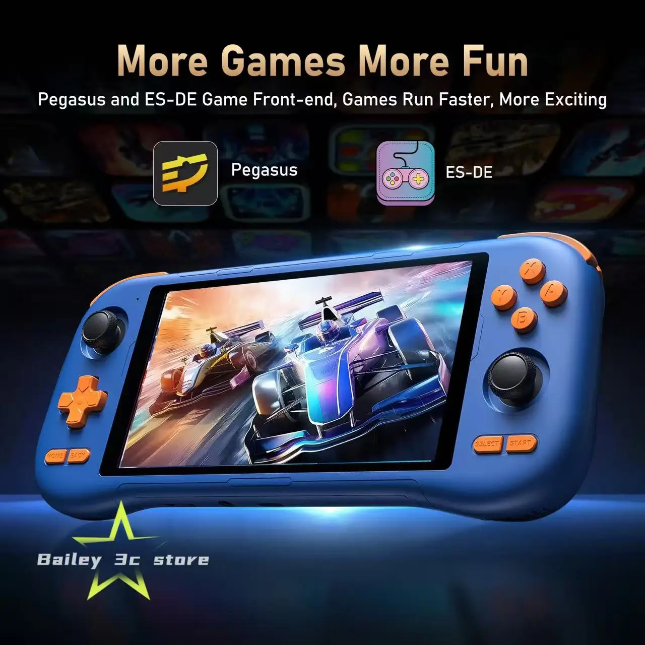 New KINHANK K56 Handheld Console, 5.5-inch Touchscreen, Android 14, 5000mAh, Supports 50 Emulato, For Retro Game_voghion.com