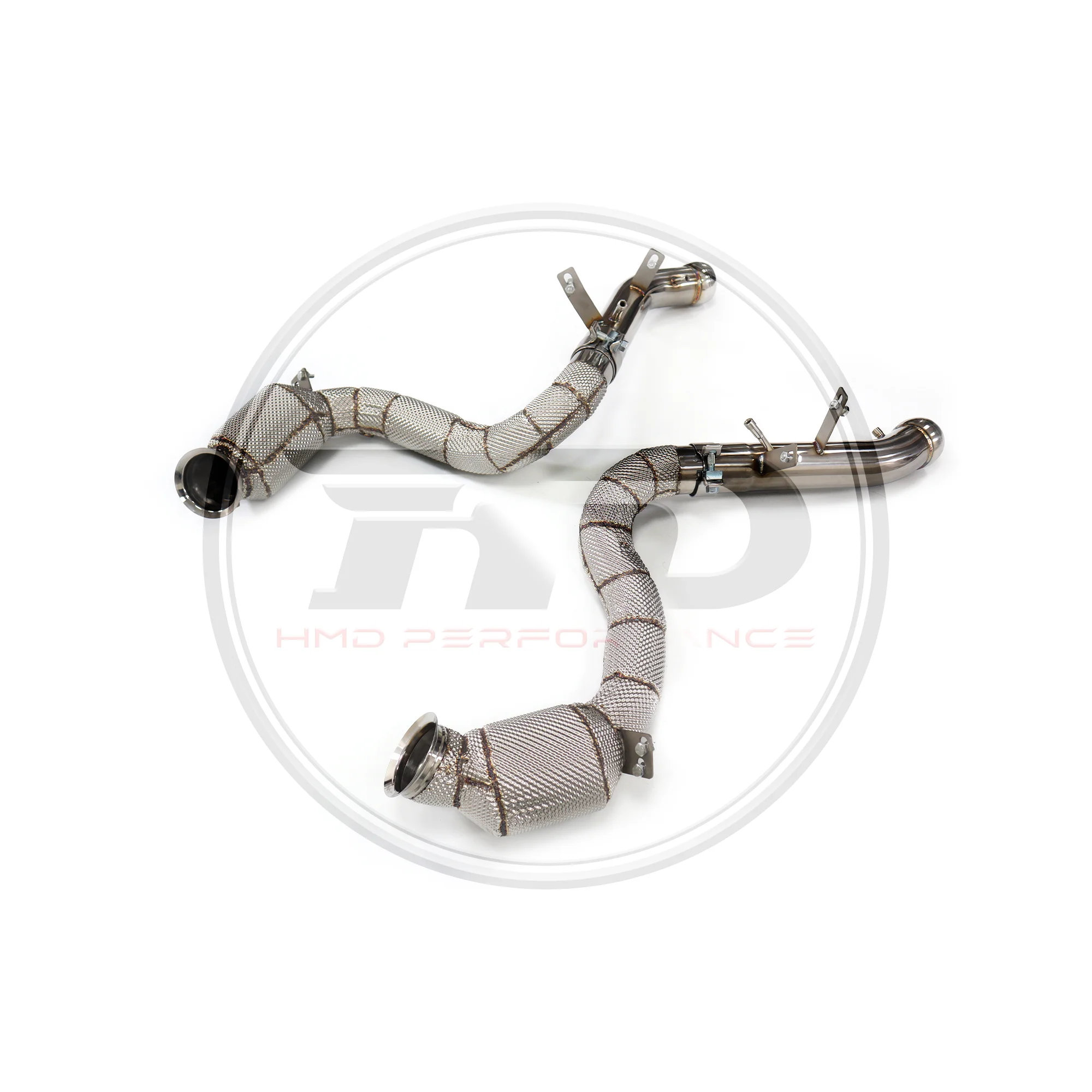 메르세데스 벤츠 C63 W205 AMG 배기 시스템용 HMD 다운파이프, 스테인레스 스틸 매니폴드 성능, 촉매 자동차 액세서리 포함