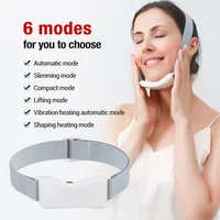 EMS Microcurrent Facial Lifting Massager Double Chin Reducer Vibration Heating Skin Tightening V Line Face Slimming Lifter Belt 2