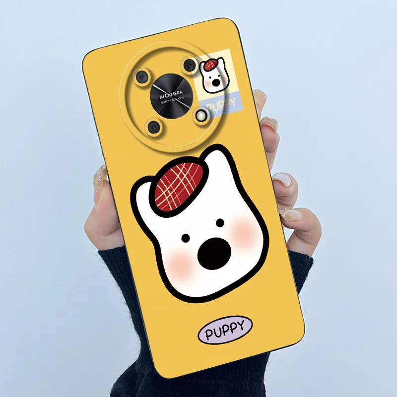 Matte Soft TPU Phone Cover with Cute Panda and Cat Design