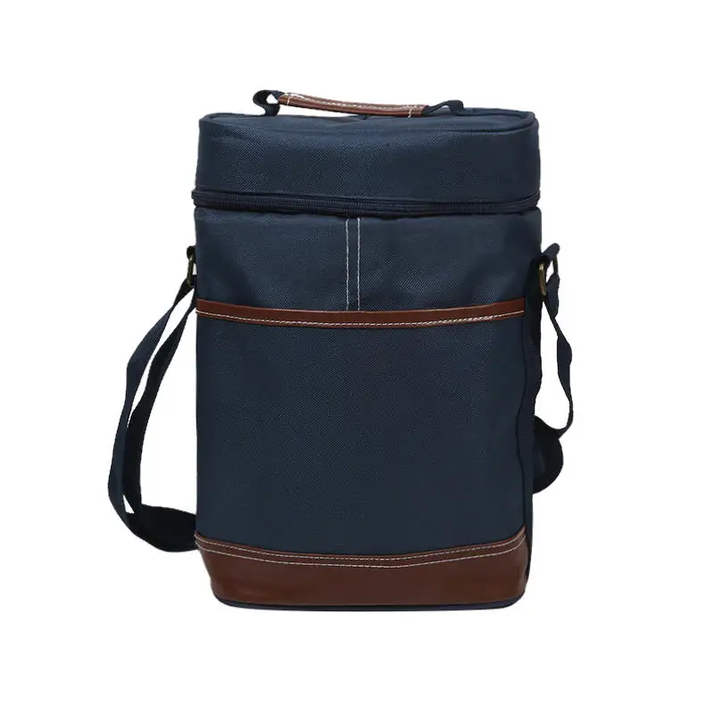 Cooler Bag for 2 Bottles Wine Bag Portable Bucket Carrier with Ice Champagne Picnic Pack Travel Carrier Wine Cooler Totes