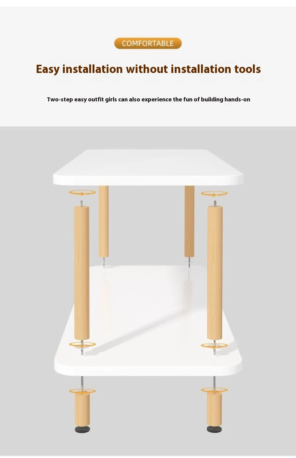 Description Picture 6 of itemjoinery Bedside table all solid wood simple modern bedroom Nordic log storage storage small household economic bedside cabinet