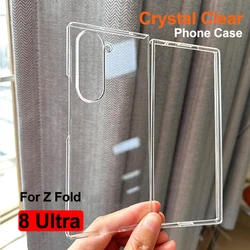 Transparent Hard Front and Back Phone Case for Samsung Galaxy Z Fold Series (Transparent)