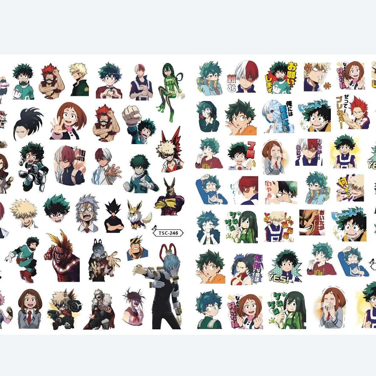 TSC-168 My Hero Academia,deku,Midoriya Izuku,みどりや, Anime 3d Nail Art Stickers Nail Stickers