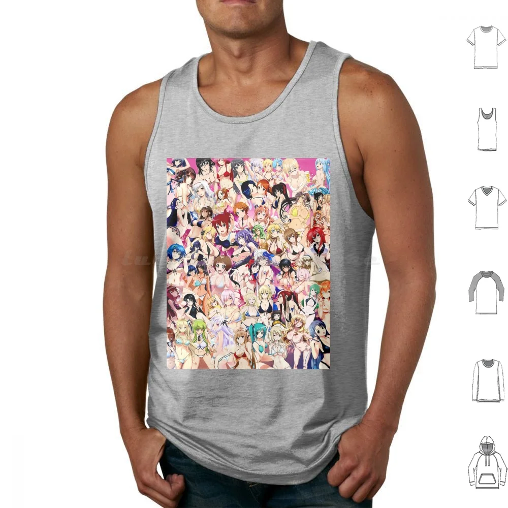 Face Style Hentai Tank Tops Vest Sleeveless Hentaii Sexy Kawaii Hentai Asia  Japanese Cartoon Tumblr Xxx Comic Manga Girl - AliExpress
