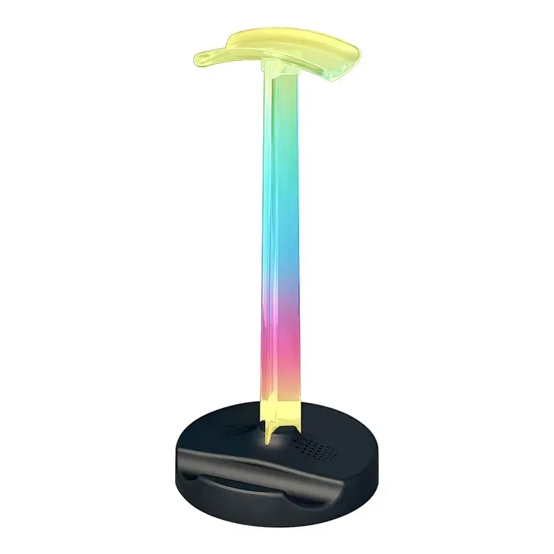 RGB Gaming Headphone Stand, Gaming Headset-Holder with USB Port, Multiple Color Mode, Earphone Hanger for Gamers Desktop