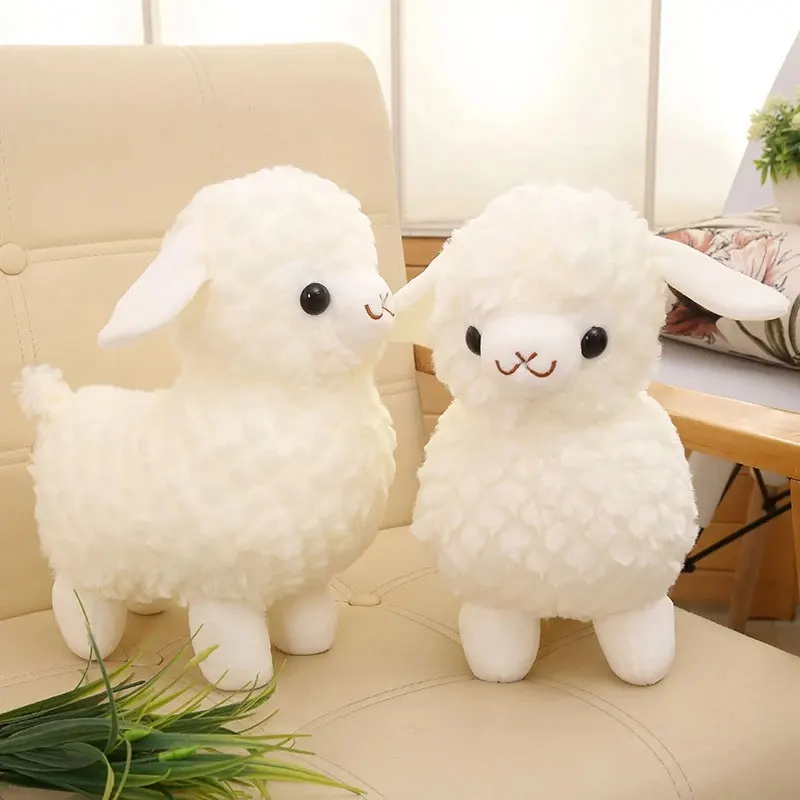 Pluche Speelgoed Witte Schapen Lam Schattige Kawaii Dier Poppen Meisje Gevulde Zachte Pop Kussen Kussen Geschenken Kerst Verjaardagscadeau