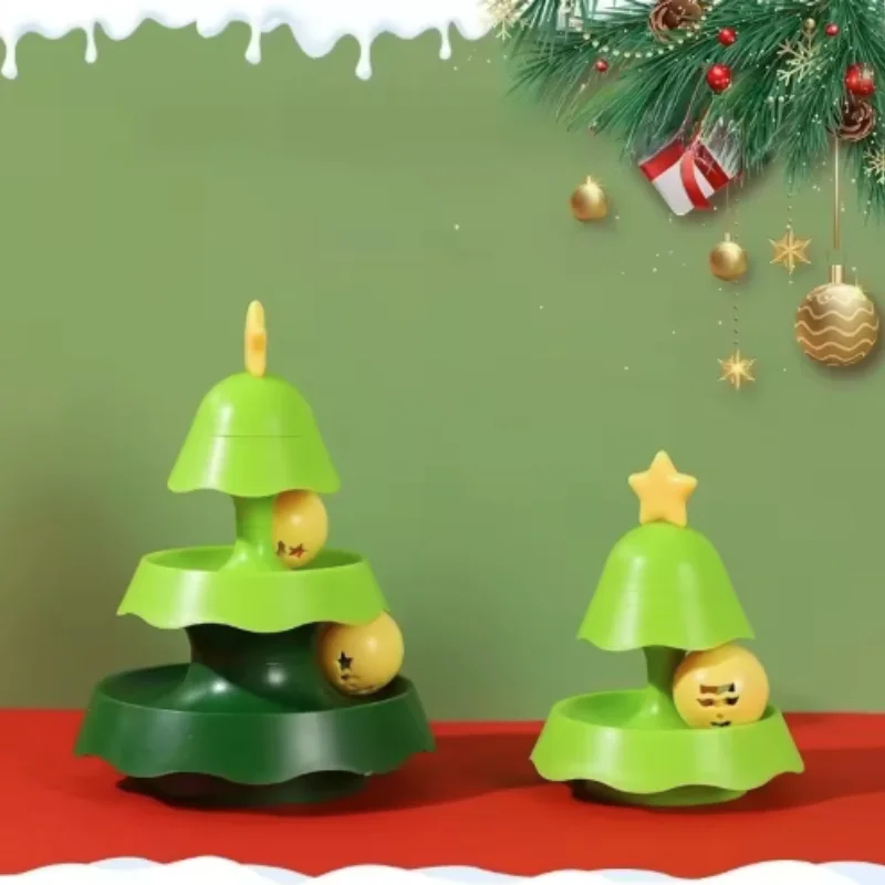 Christmas Tree Cat Carousel Multi functional Track Luminous Ball Cat Toy Self Hi Soothing Sound Ringing Cat Toy Christmas Tree Cat Carousel Multi functional Track Luminous Ball Cat Toy Self Hi Soothing Sound Ringing Cat Toy