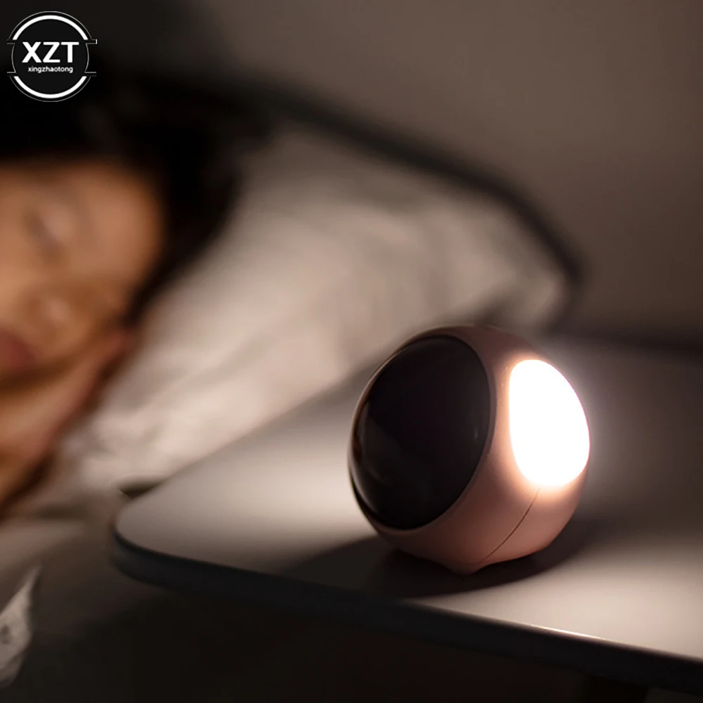 MultiFunction Table Clock Expression Alarm Clock Pixel Alarm Clock Bedside Kids Night Wake Up Light Smart Alarm Clock Children 4