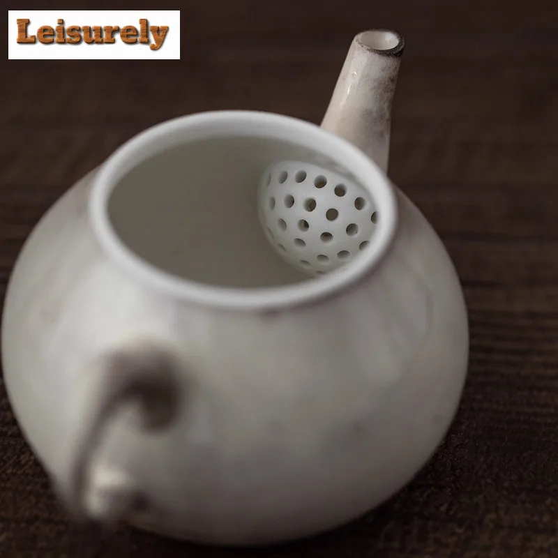 100ml Ink Painting Wood-fired Porcelain Teapot Retro Tea Infuser Pot Tea Brewing Kettle With Ball Hole Tea Services Decoration