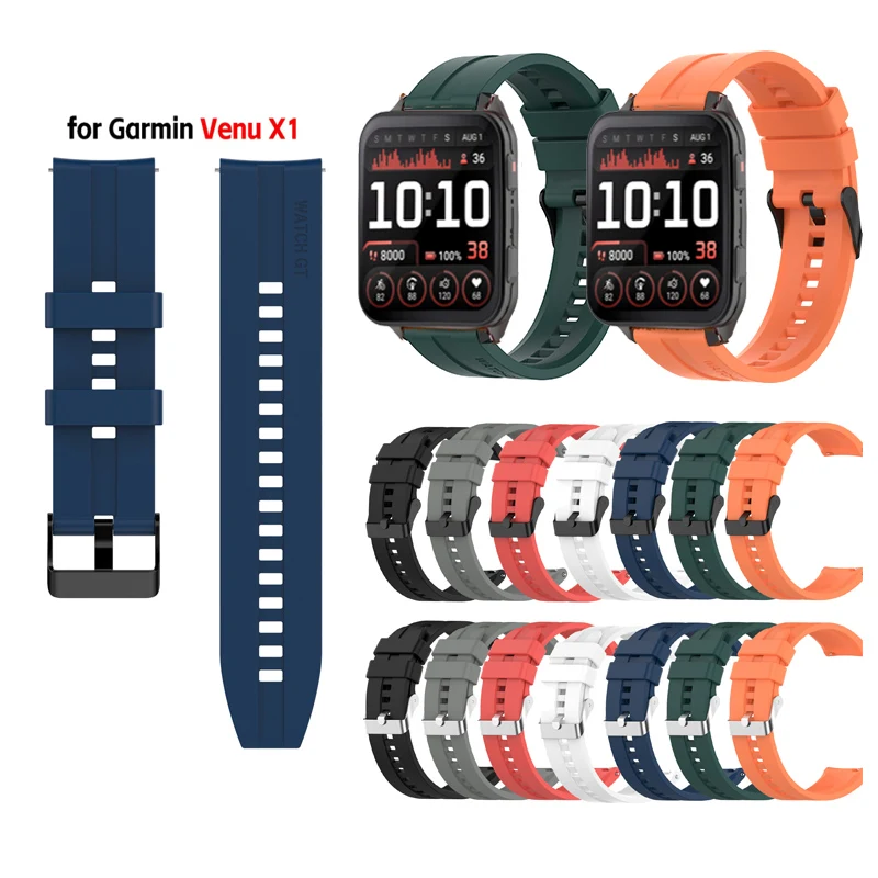 Silicone Sport Band Strap, 24mm - Compatible with Garmin Venu