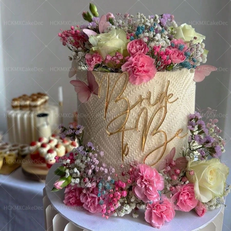 Gold Bride To Be Cake Topper 2