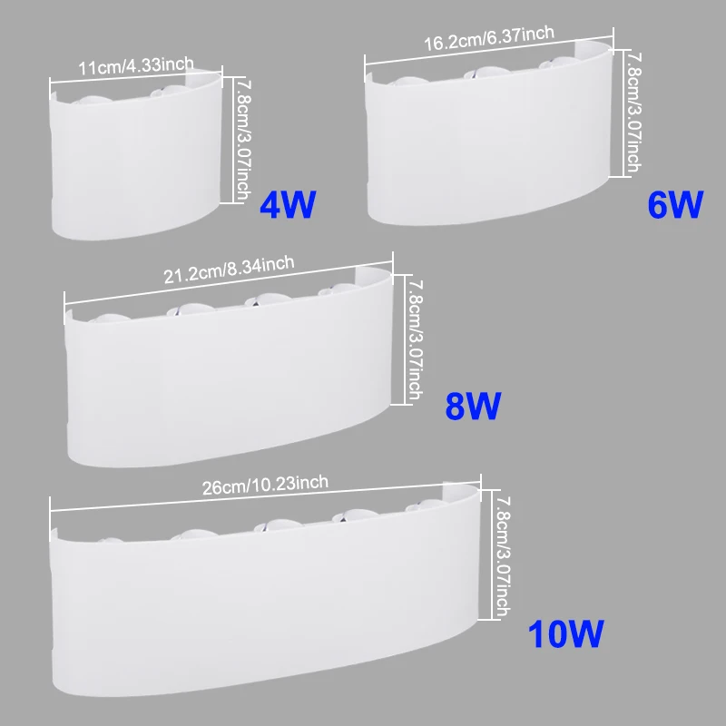 Outdoor LED Wall Light 4W 6W 8W 10W Waterproof IP65 Up Down Light Modern Aisle Garden Yard Bedroom Living Room Decor