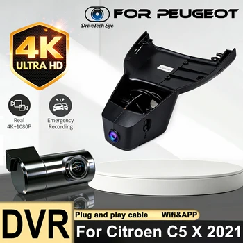 Nuovo! Registratore di Guida per Auto Facile da Installare per Citroen C5 X C5X 2021 2022 2023, Videocamera DVR WiFi UHD 2160P