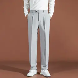 Navy Blue Trendy Tapered Casual Business Suit Pants - 30 (Light gray)