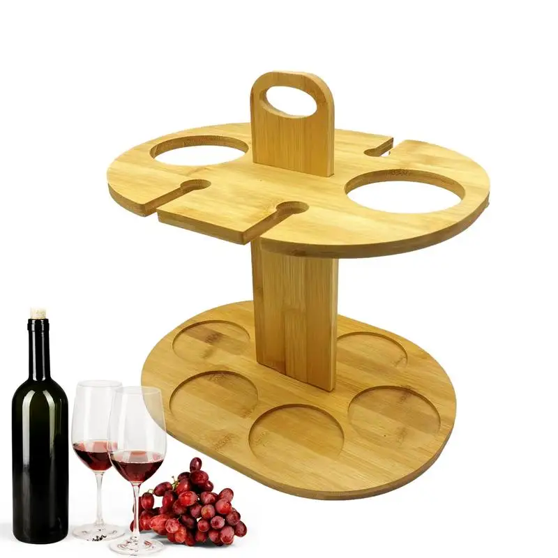 

Wood Shot Glasses Holder Tray Whiskey Glass Cups Holder Wine Cup Holder Portable Wooden Picnic Table Storage Organizer supplies