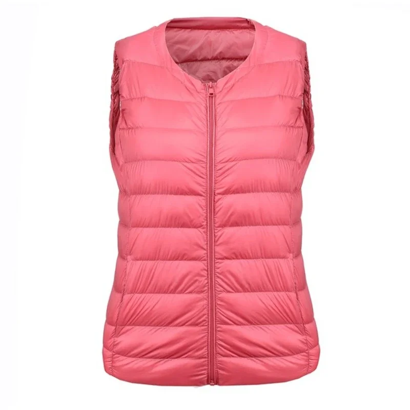 2022 Brand S-8XL Large Size Waistcoat Women's Warm Vest Ultra Light Down Vest Women Portable Sleeveless Winter Warm Liner