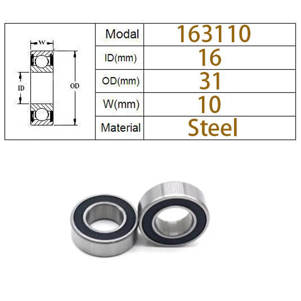 4 개/몫 16*31*10mm 크롬 강철 이중 밀봉 자전거 베어링 163110-2RS 하단 베어링 볼 베어링