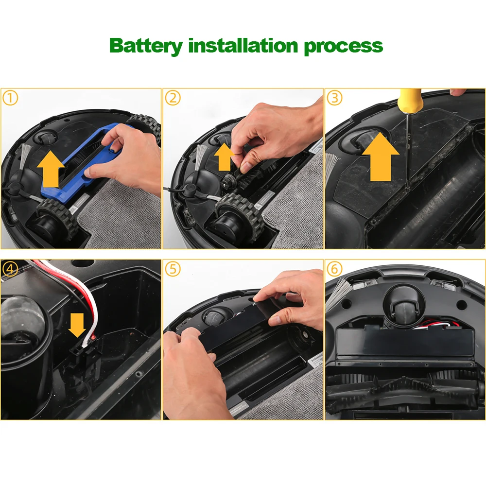 14.4V Rechargeable battery For Xiaomi Mijia STYTJ02YM Sweeping Mopping Robot 14.8V 3200mah For Haier JX37 Vacuum Cleaner 5