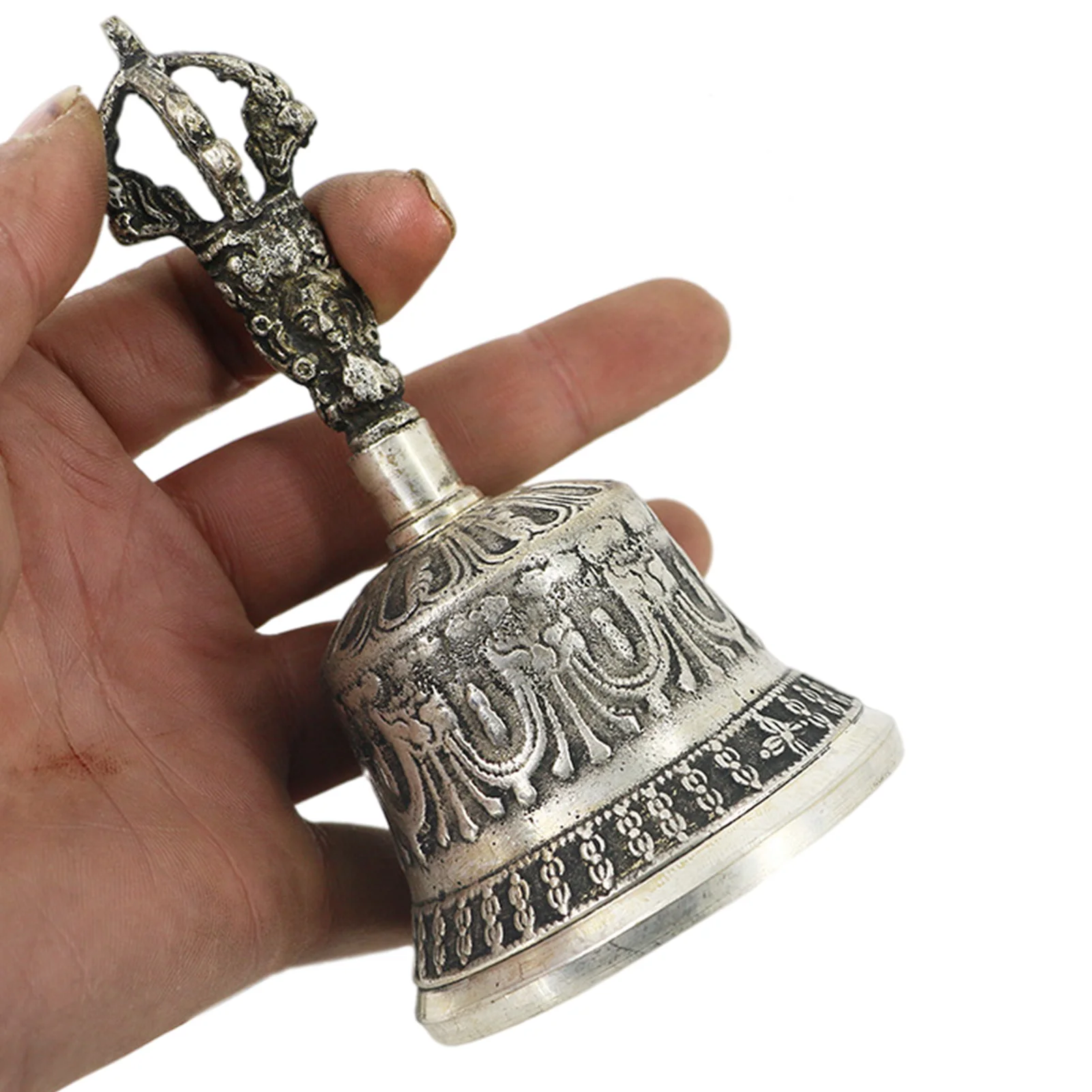 Tibetan Buddhist Meditation Bell Handmade Dharma Objects Bell Dorje Set Home Decor For Meditation Prayer Reiki Clarity Healing meditation bell