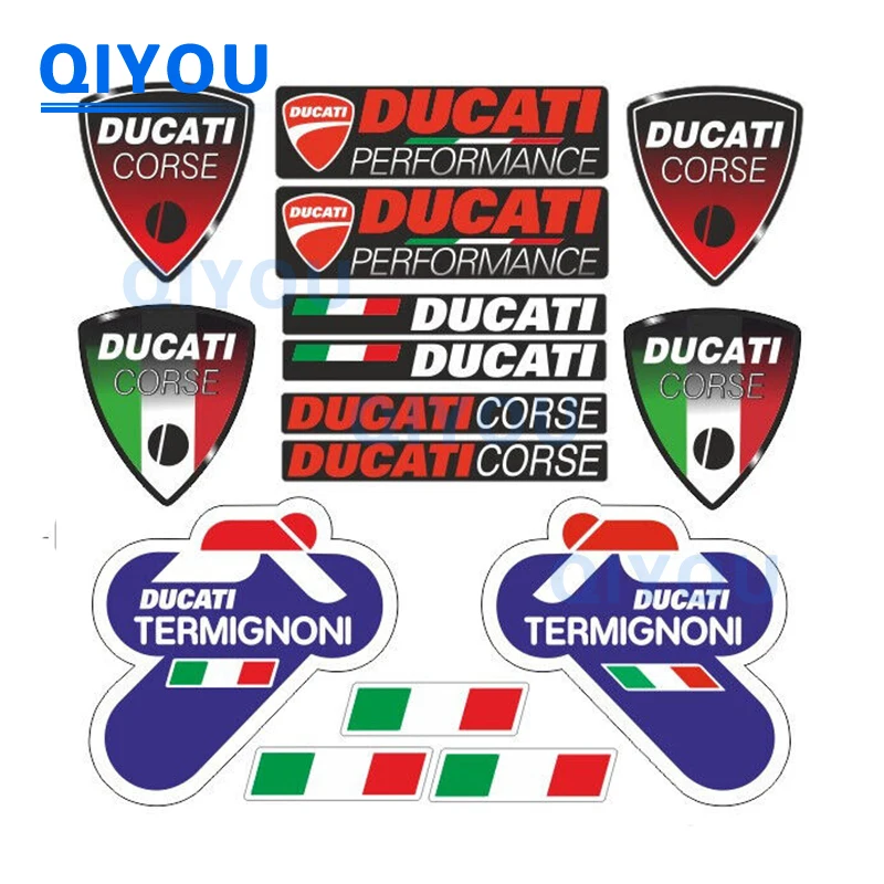 Ducatis odznak nálepky vysoká kvalita reflexní auto nálepka pvc bh obtisk vhod pro helma off-road dopravní prostředek tělo surfboard