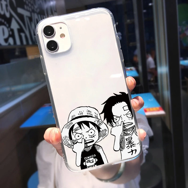 iphone 13 pro max wallet case Japan Anime One Piece Cartoon Luffy Phone Case For iPhone 13 12 11 Pro X XS Max Mini 7 8 Plus SE 2020 2022 XR Transparent Cover best case for iphone 13 pro max