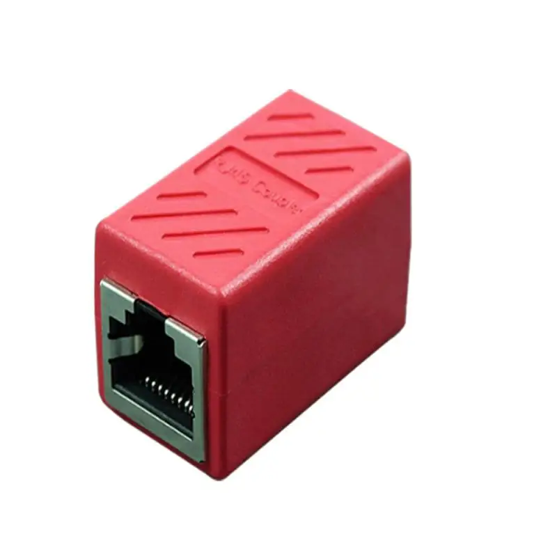 Accoppiatore adattatore connettore LAN Ethernet di rete RJ45 femmina a CAT6 nero/giallo/rosso/blu/bianco