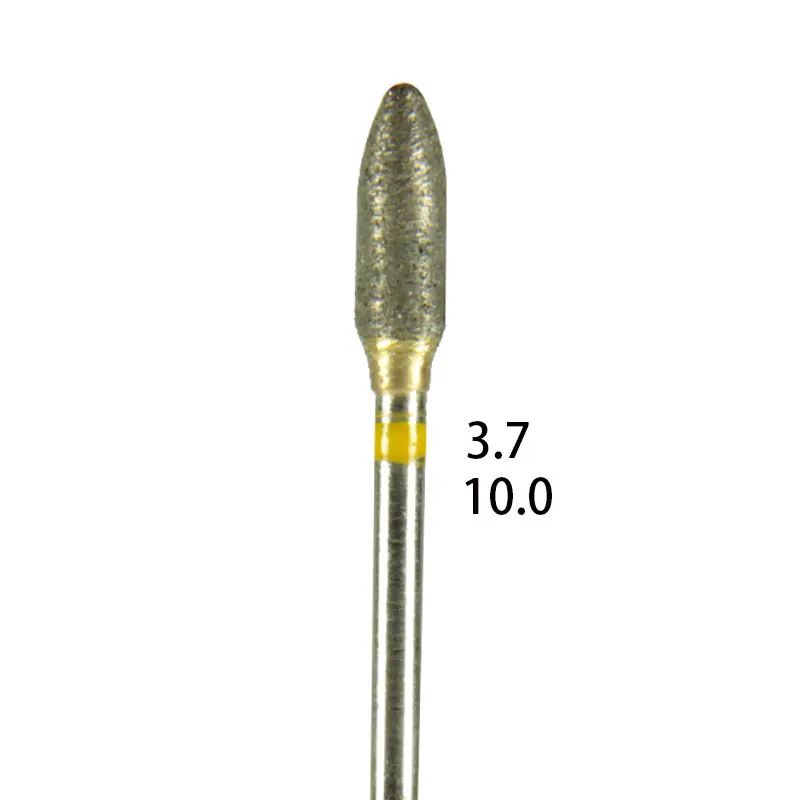 LODDEN 10 Stück Dentallabor voll gesinterte Diamantbohrer HP extra feine gelbe Zahnheilkunde zum Polieren, Trimmen, Bohrer, Schleifwerkzeuge – Detail 12