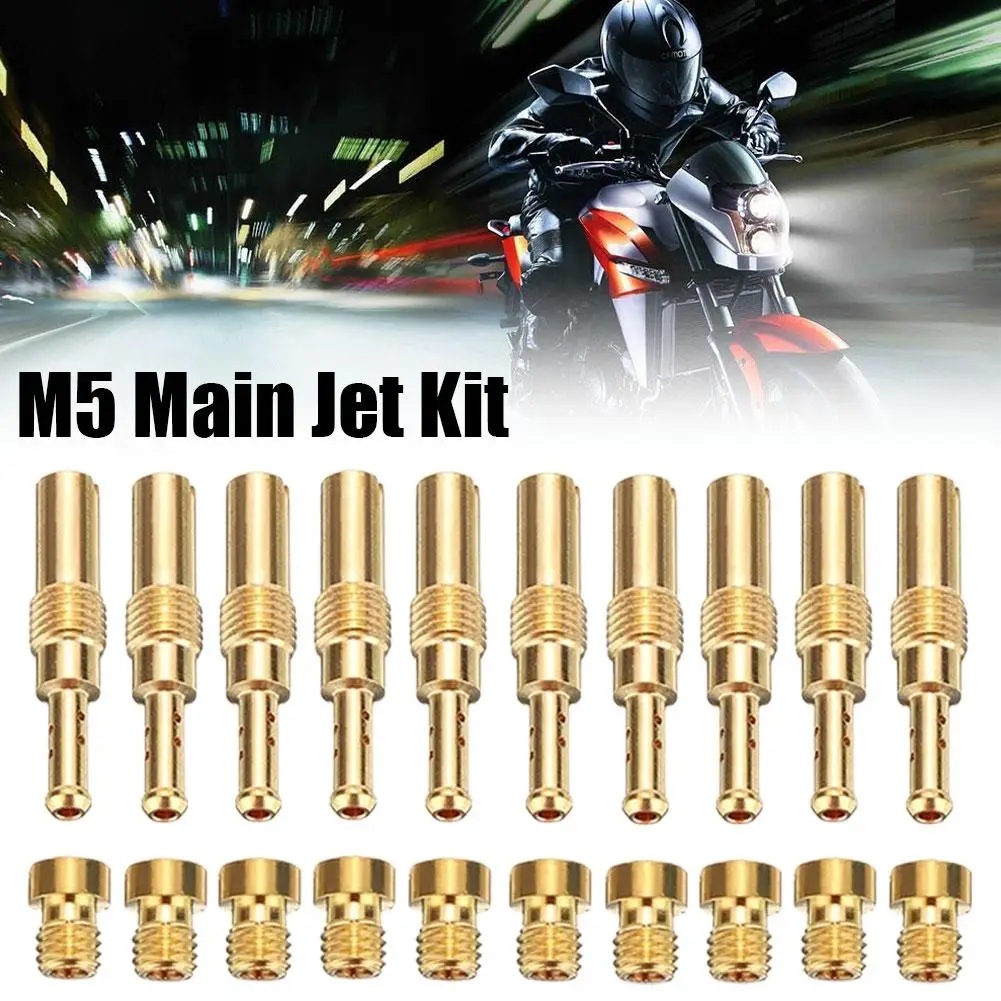 

10pcs Motorcycle Carburetor Main Jets Slow Pilot Jets For PWK PWM Keihin OKO CVK NSR KSR Carb Set Injector Nozzle