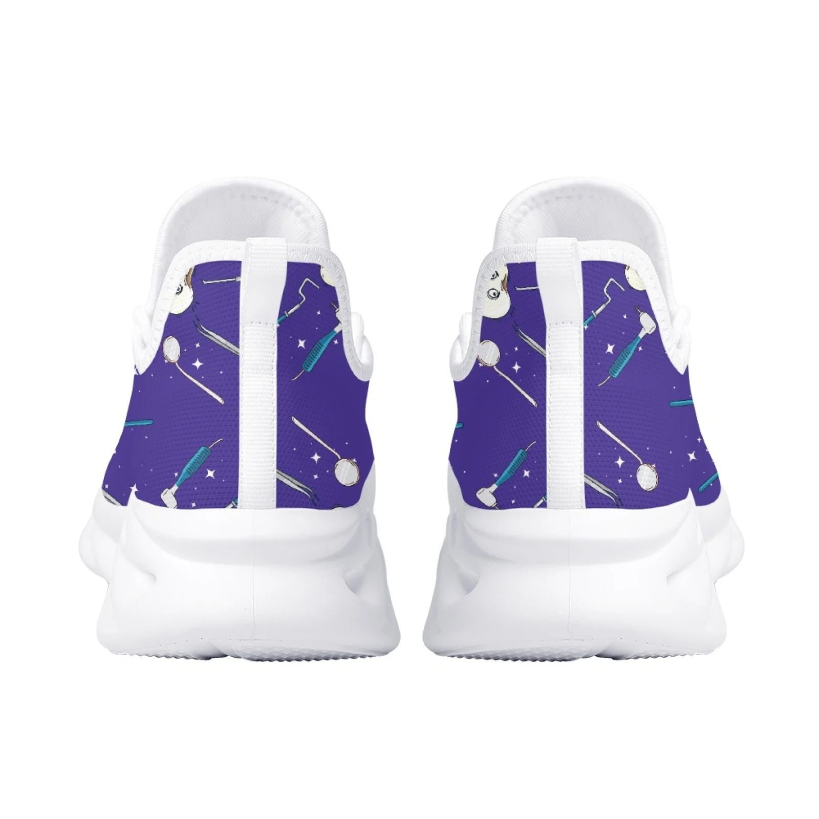 Belidome Women Sneakers Dentist Shoes Cute Cartoon Tooth Dental Design Lightweight Running Shoes Lace Up Flats Footwear Zapatos