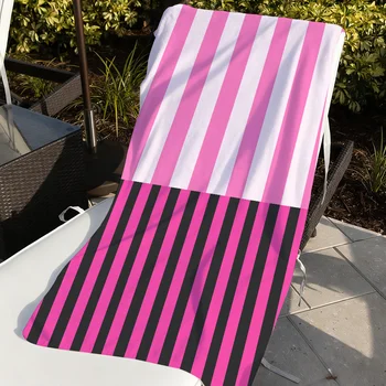 Luxury Striped Quick-Dry Beach Towel 1